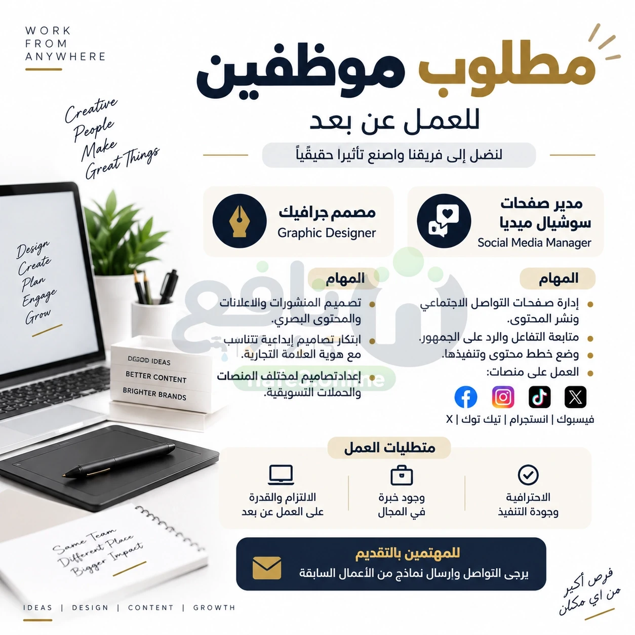 مطلوب موظفين للعمل عن بُعد | Remote