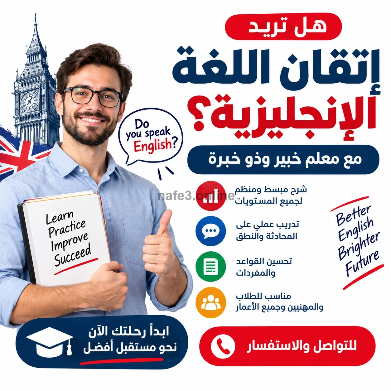 هل تريد إتقان اللغة الإنجليزية والتحدث بثقة؟